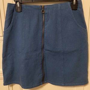 Francesca’s blue skirt